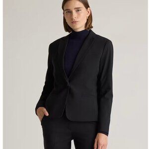 NWOT Quince Women's Italian Wool Tailored Blazer Black Single Button XS